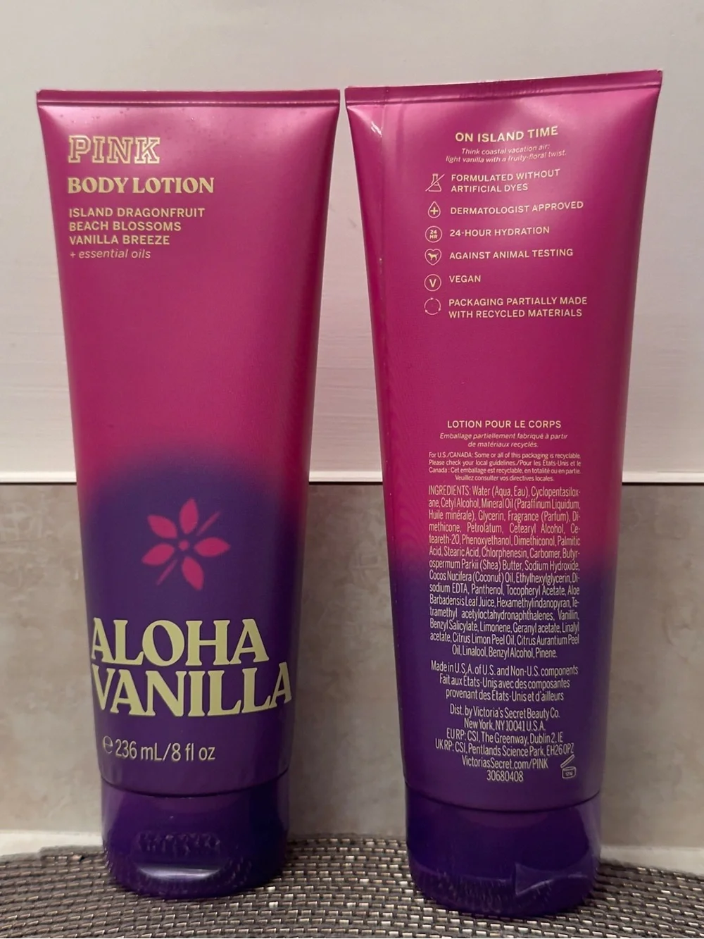 NWT PINK Victoria's Secret Aloha Vanilla Body Lotion Set
